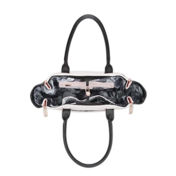 Ted Baker Crosshatch Leyah Shopper Tote bag Pink & Black - Picture 7 of 17